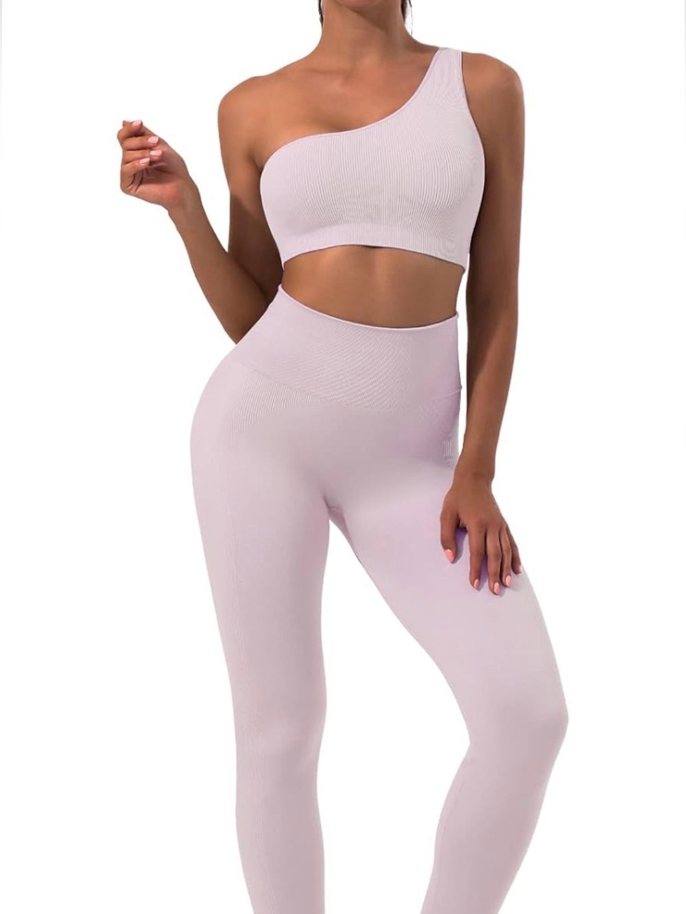 NEW 2 Piece Workout Set, One Shoulder Top